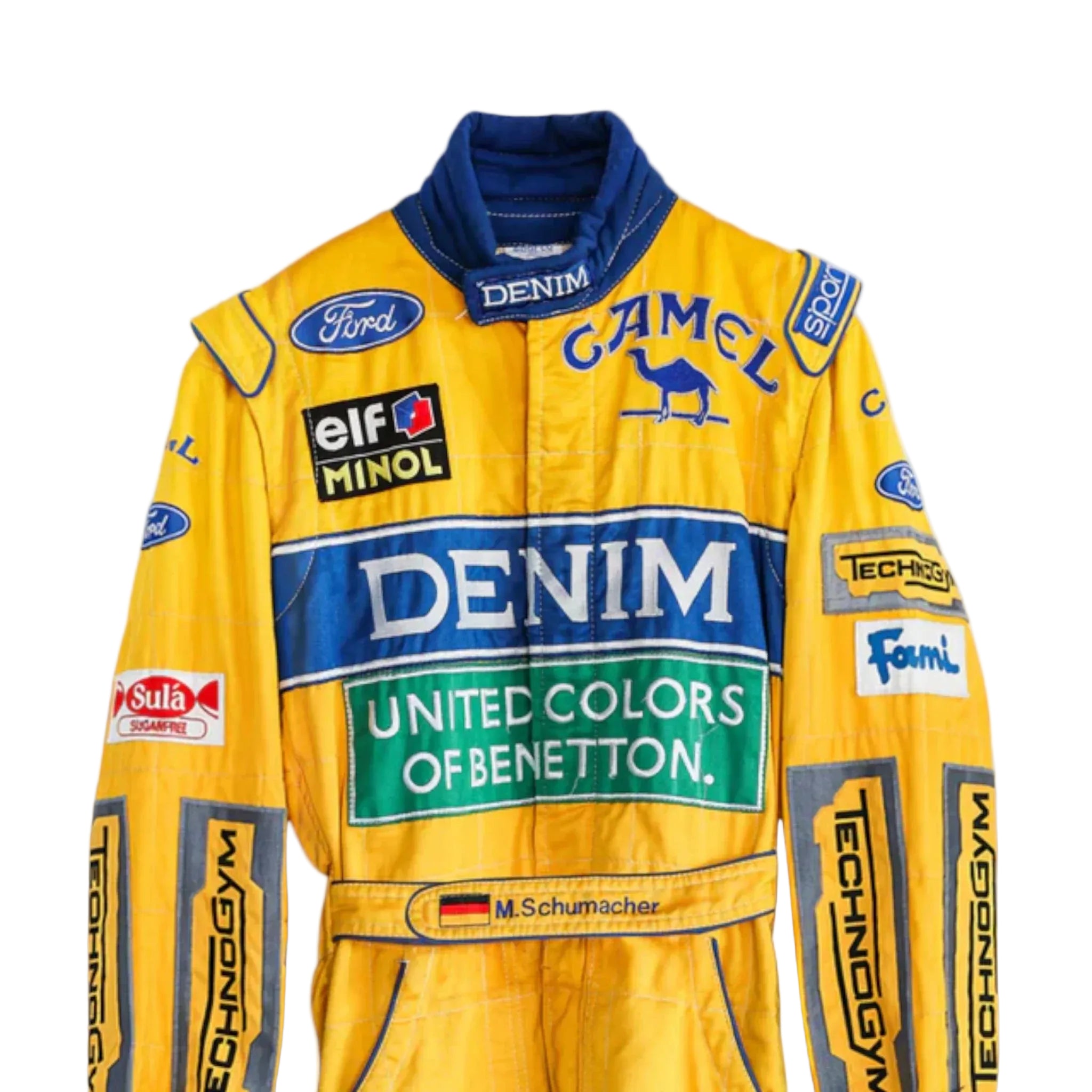 1993 Michael Schumacher Camel Benetton F1 Printed Race Suit