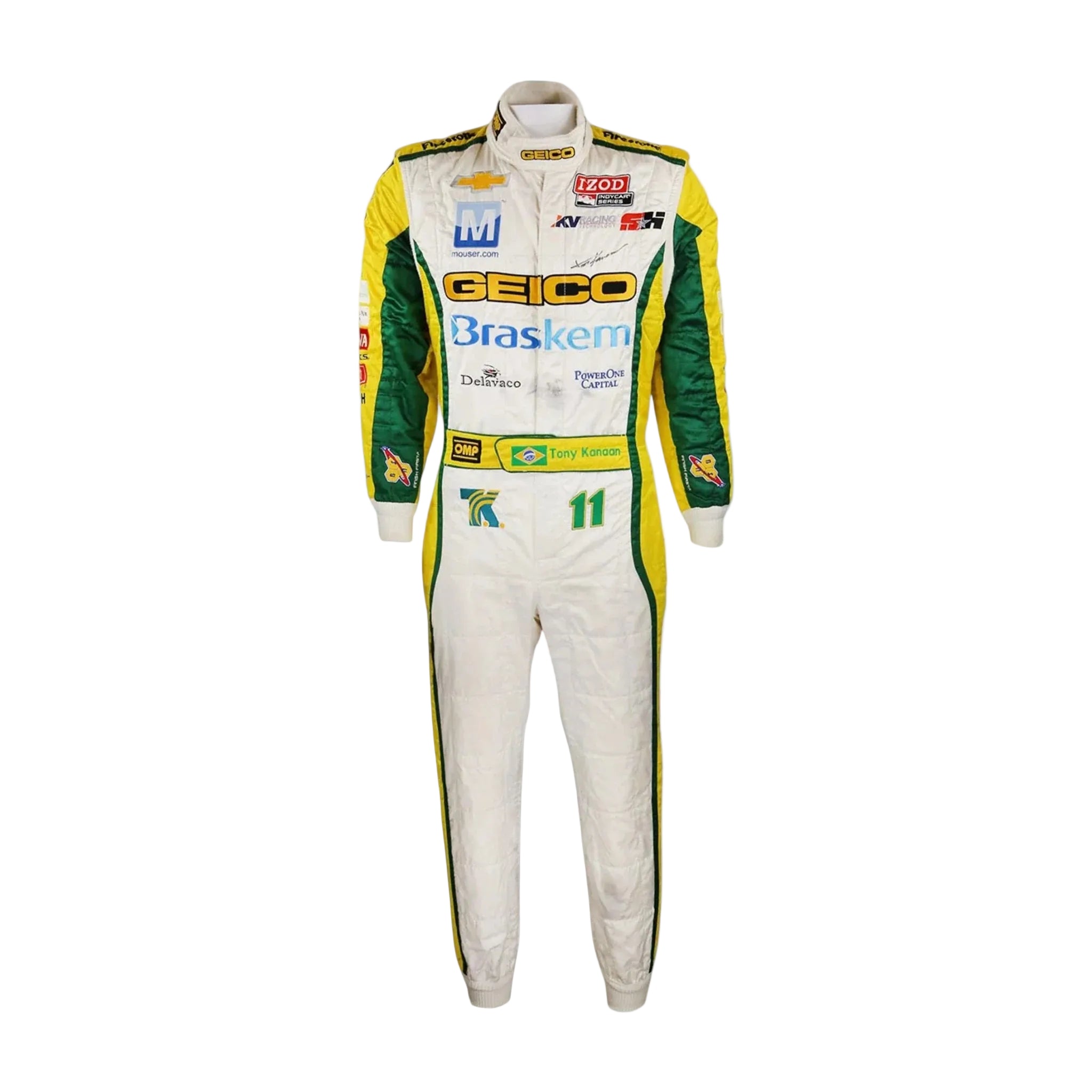 2012 Tony Kanaan KV Racing Technology IndyCar printed Race Suit