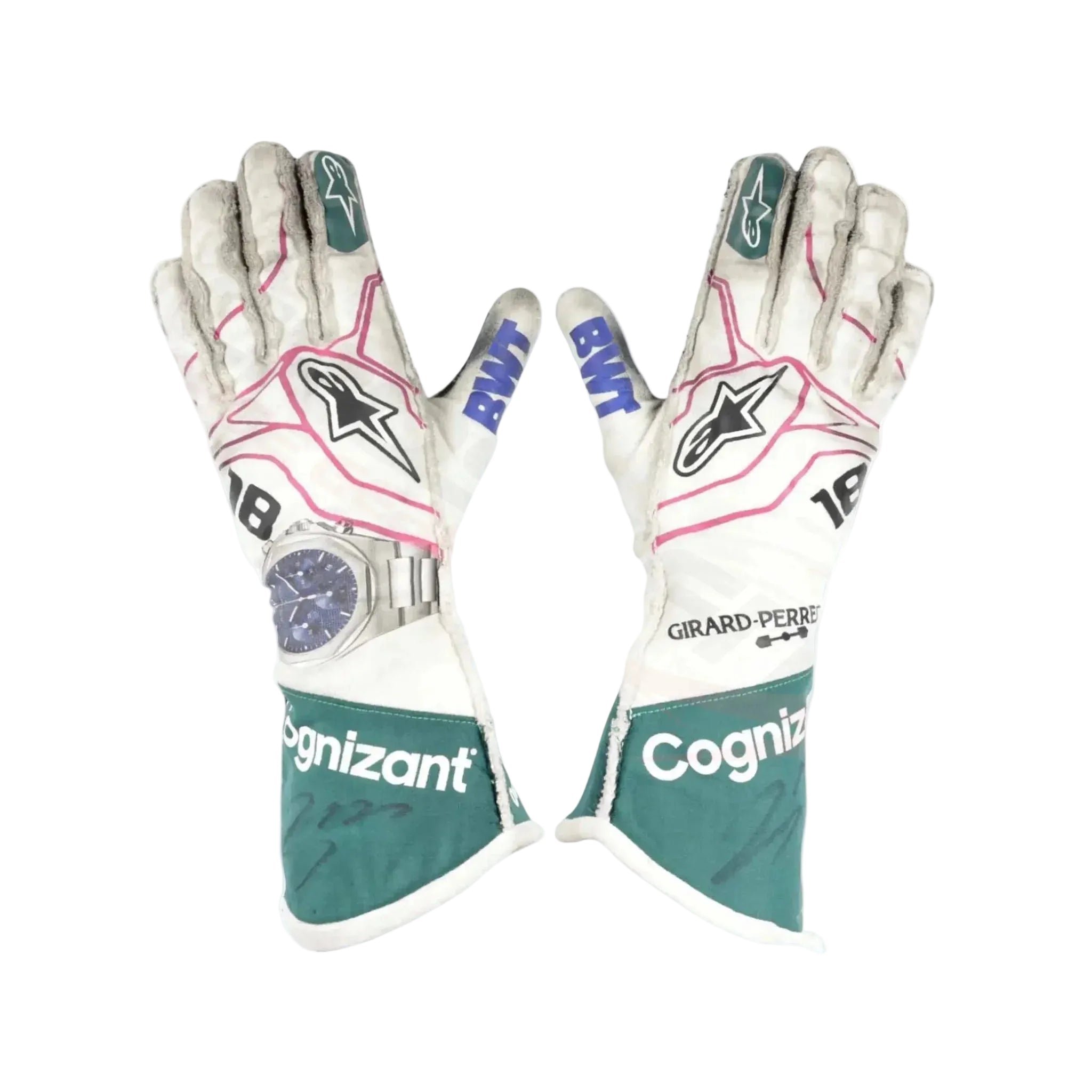 2021 Lance Stroll Aston Martin F1 Race Gloves