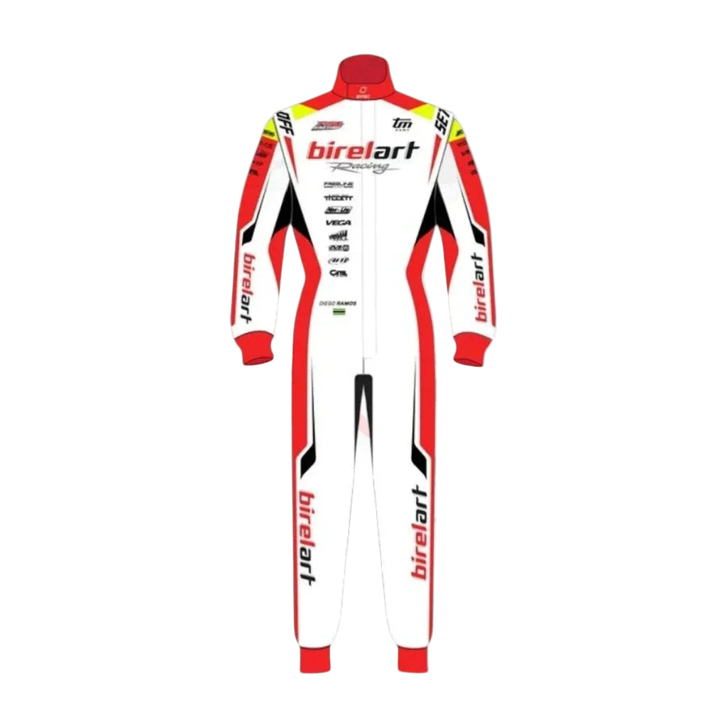 2026 Offset PSL BirelART Karting Race Suit  Red and White
