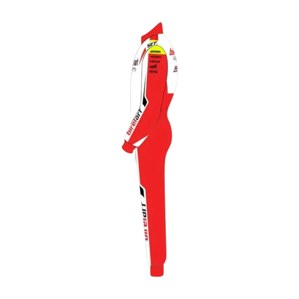 2026 Offset PSL BirelART Karting Race Suit  Red and White