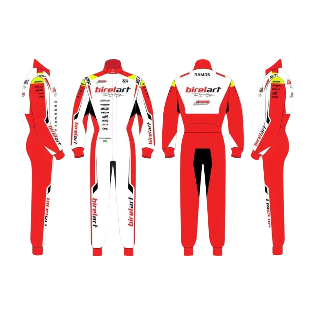 2026 Offset PSL BirelART Karting Race Suit  Red and White