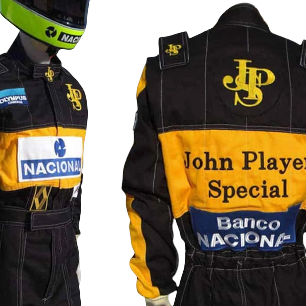 Ayrton Senna 1985 F1 JPS Embroidery Race Suit
