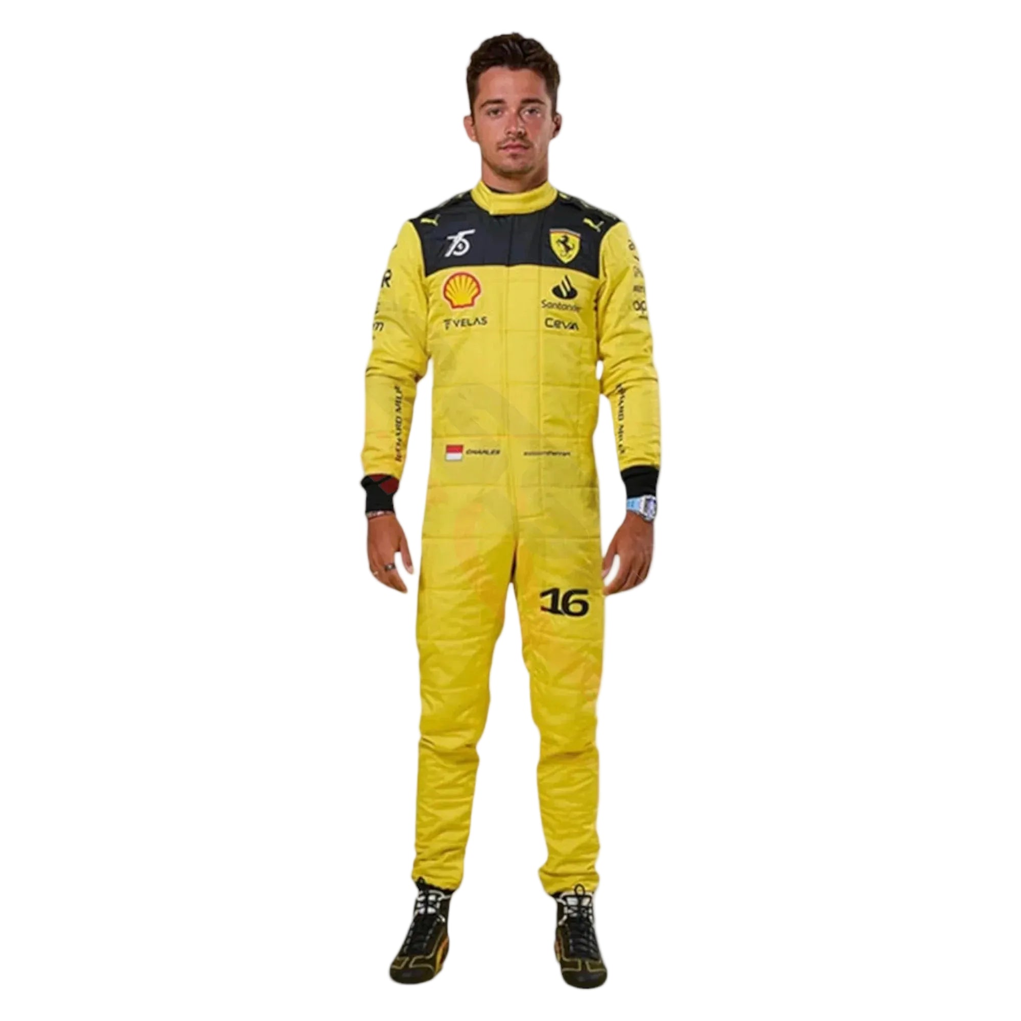 Charles Leclerc Ferrari's 75th anniversary F1 Suit Special Edition