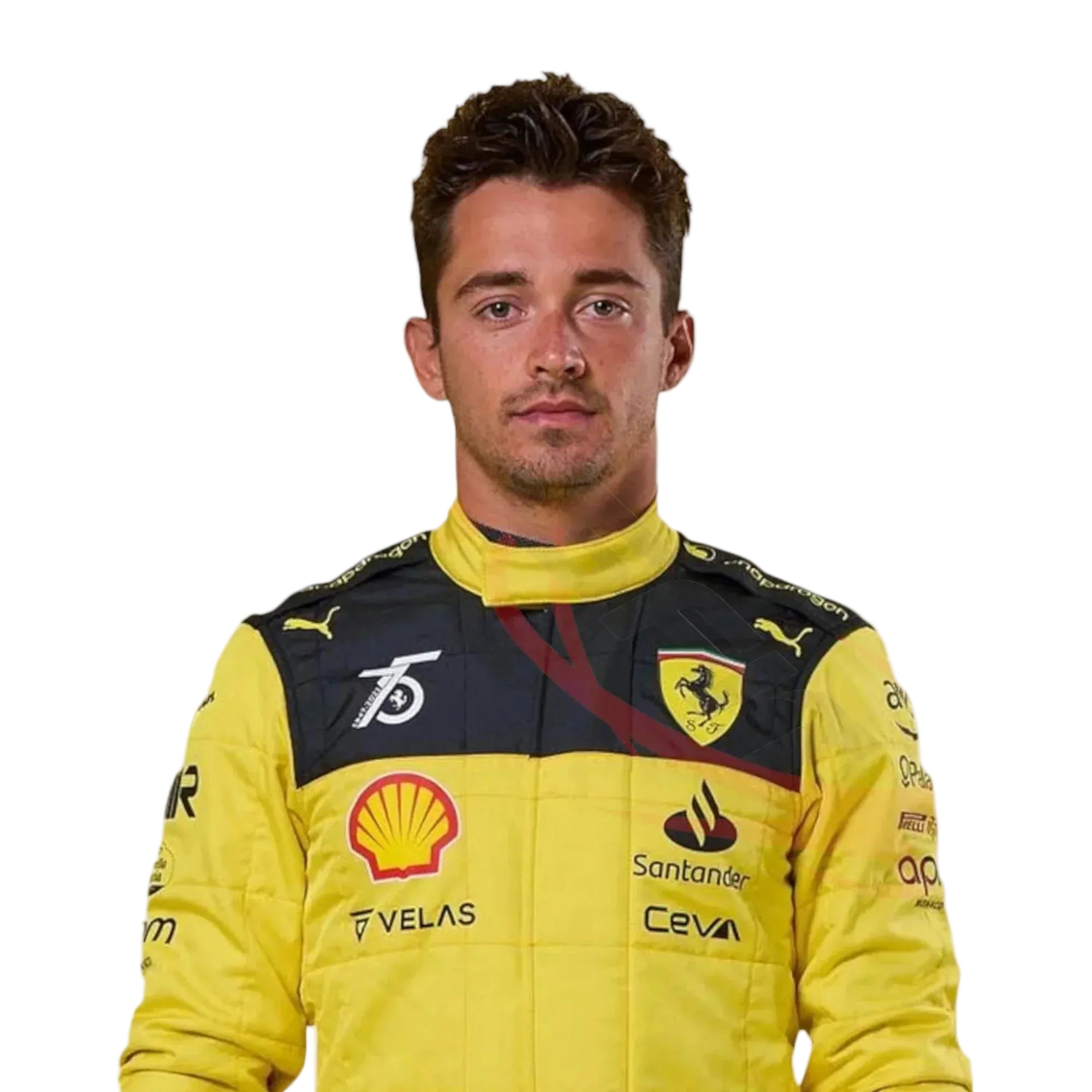 Charles Leclerc Ferrari's 75th anniversary F1 Suit Special Edition