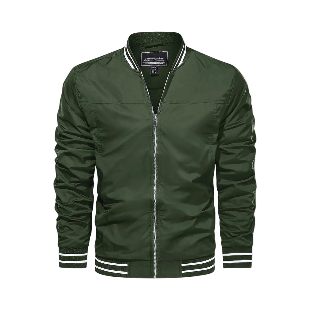 Men's Lightweight Bomber Jacket - Army Green
