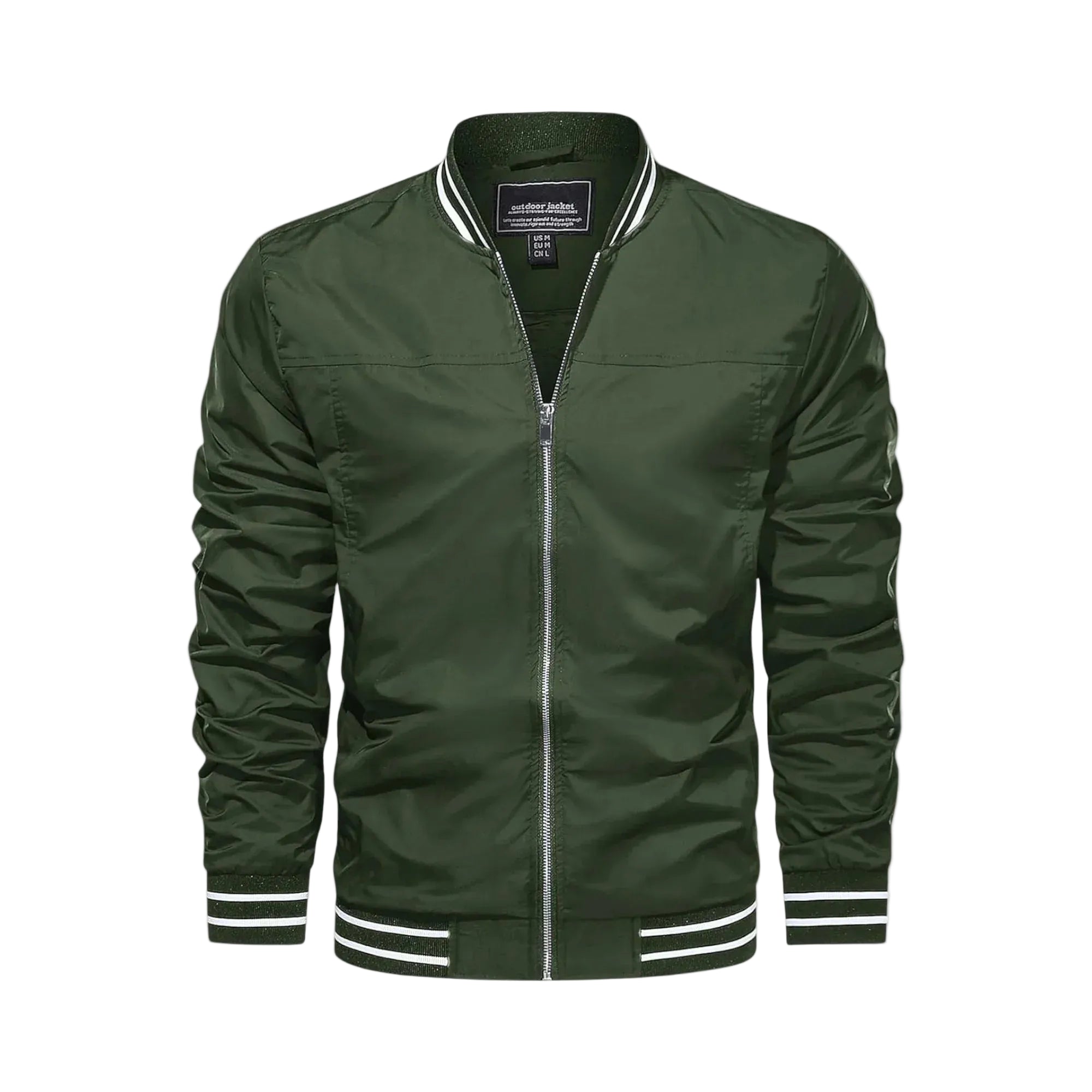 Men's Lightweight Bomber Jacket - Army Green