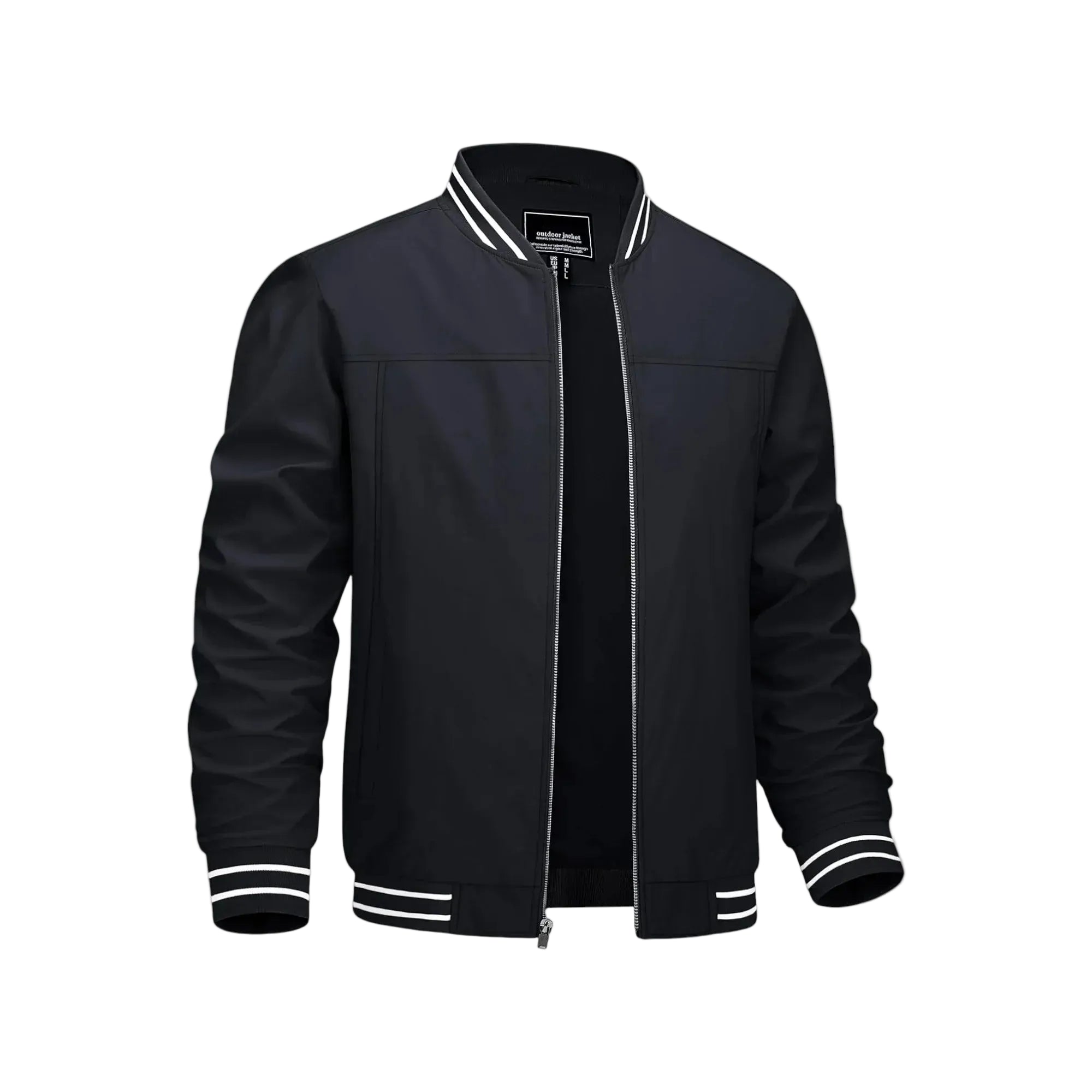 Men's Lightweight Bomber Jacket - Black