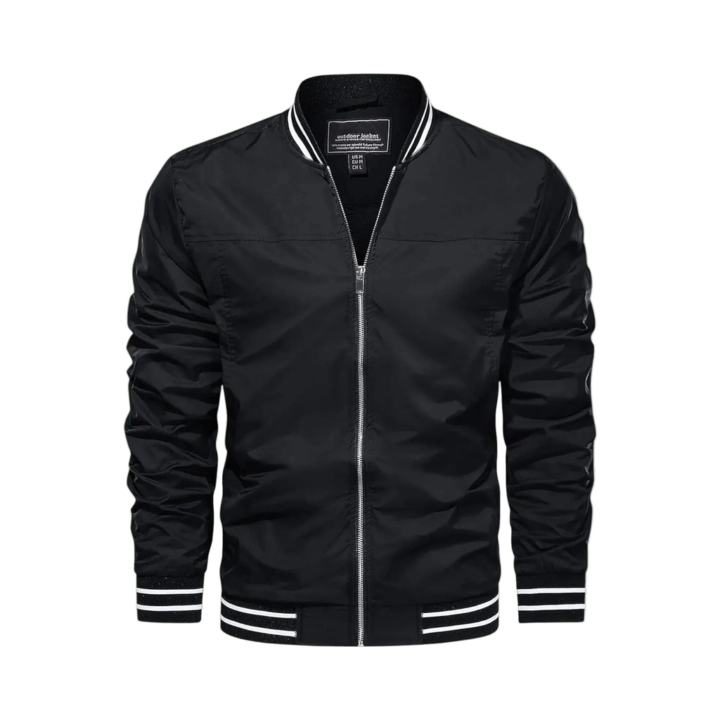 Men's Lightweight Bomber Jacket - Black