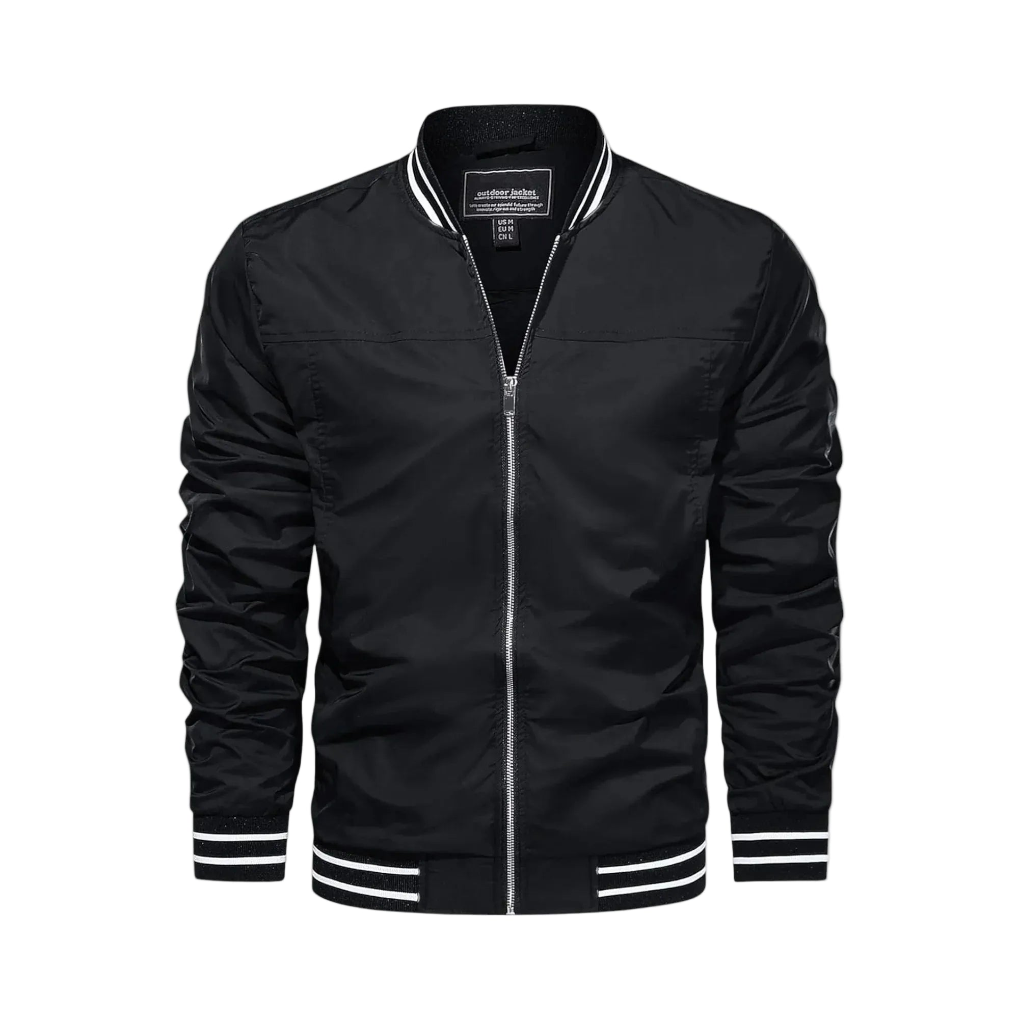 Men's Lightweight Bomber Jacket - Black