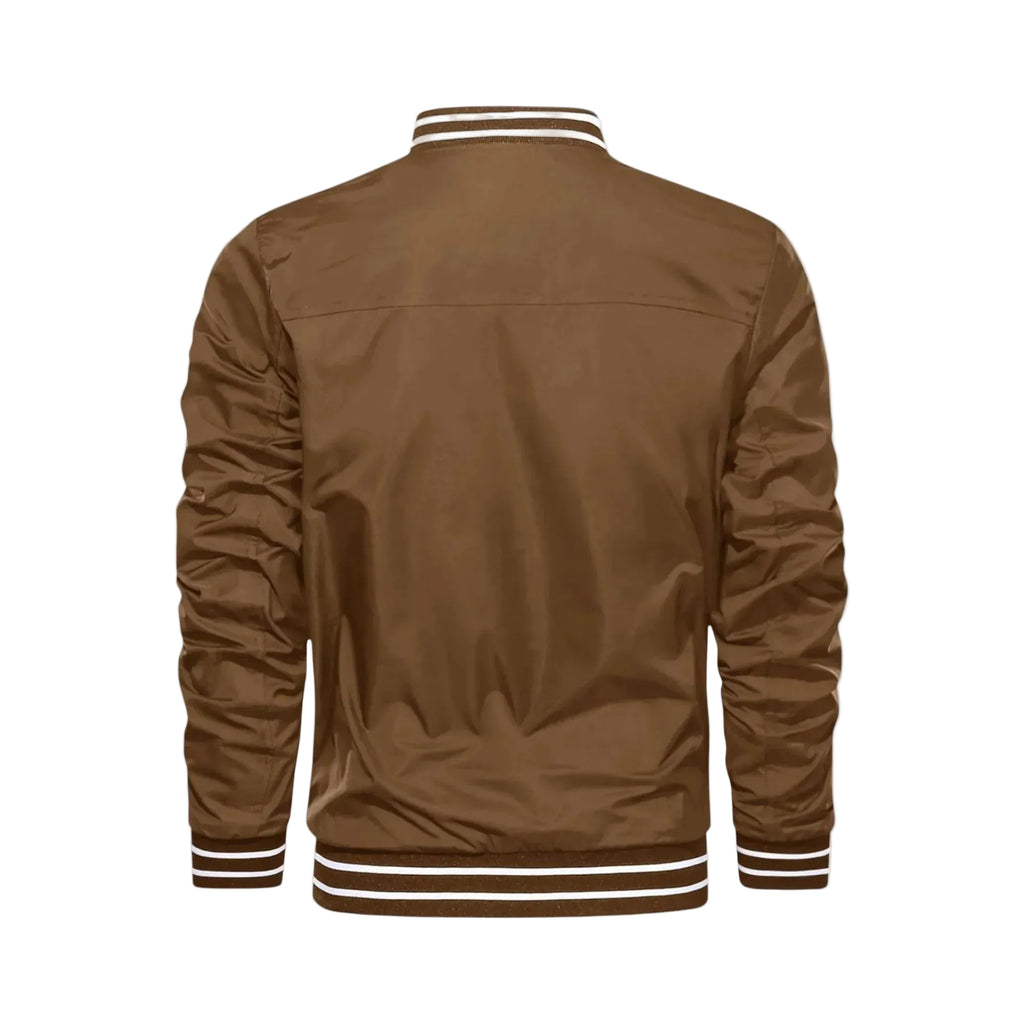 Men's Lightweight Bomber Jacket - Brown