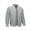 Men's Lightweight Bomber Jacket - Light Grey