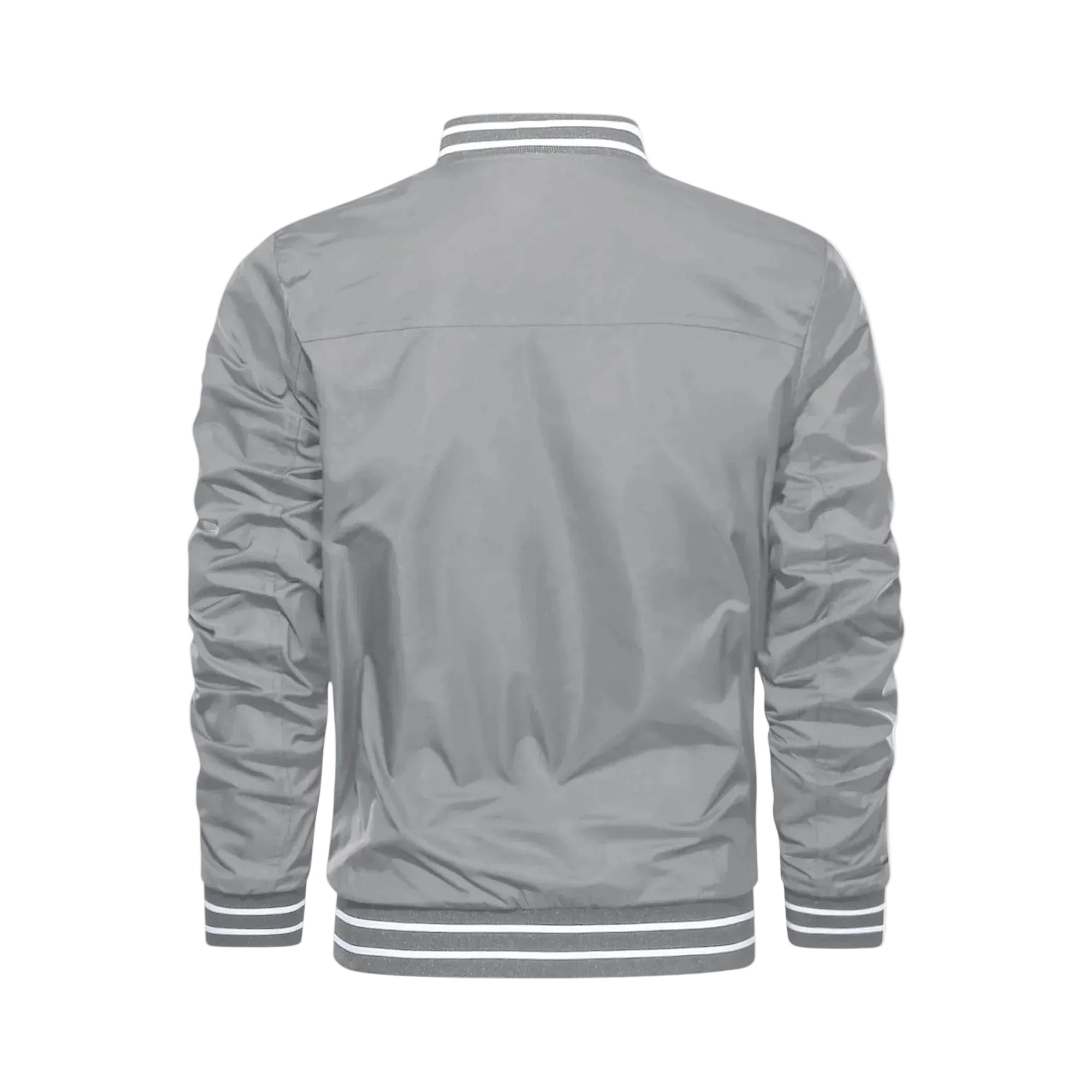 Men's Lightweight Bomber Jacket - Light Grey