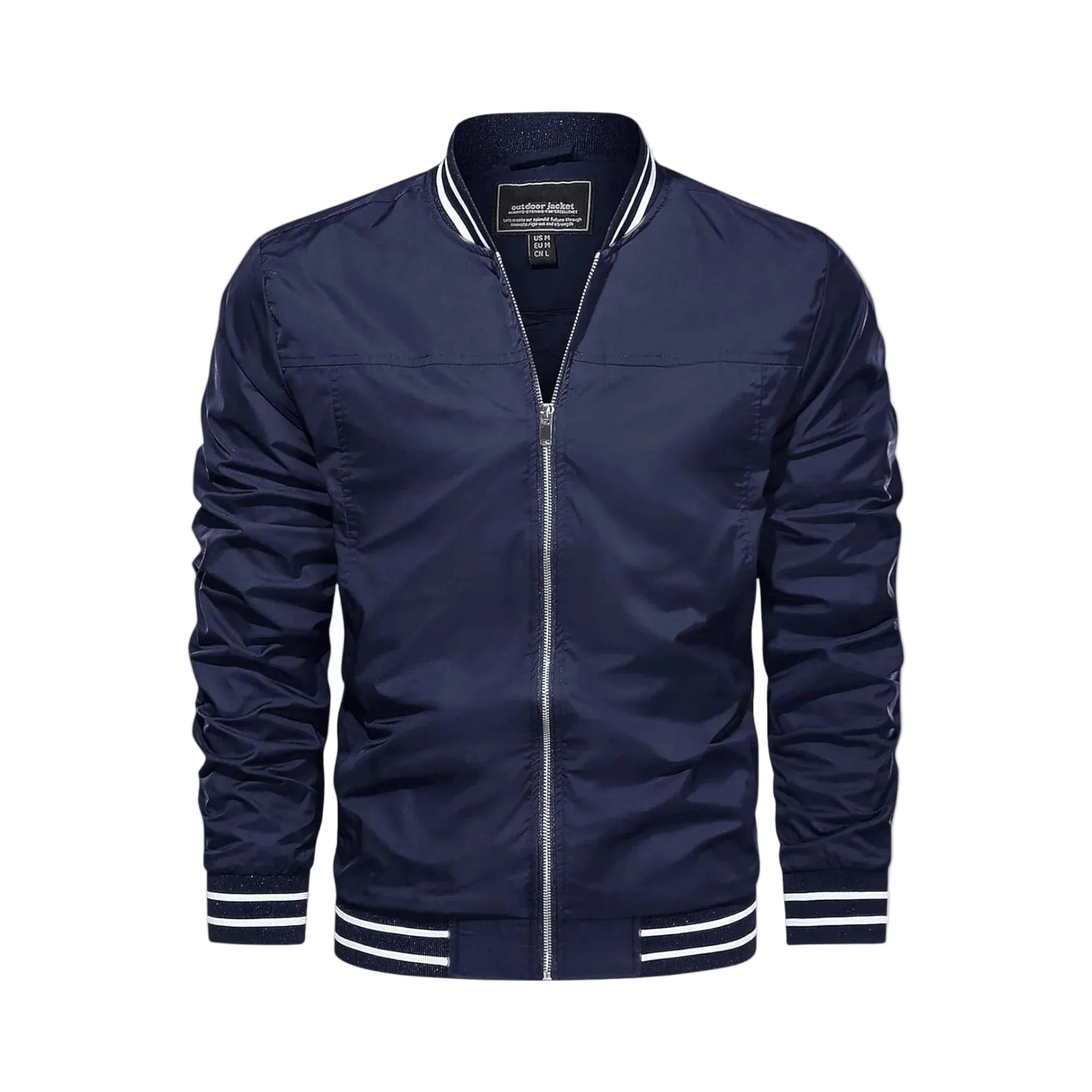 Men's Lightweight Bomber Jacket - Navy Blue