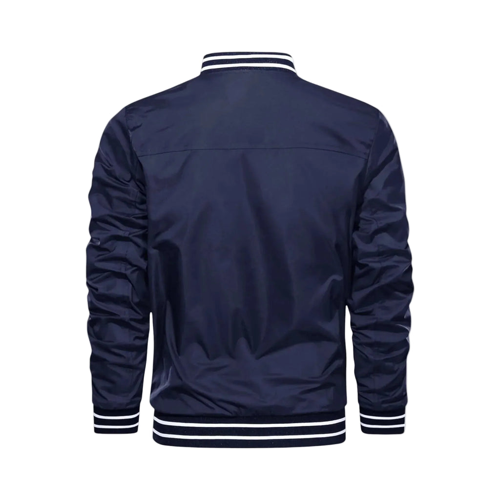 Men's Lightweight Bomber Jacket - Navy Blue