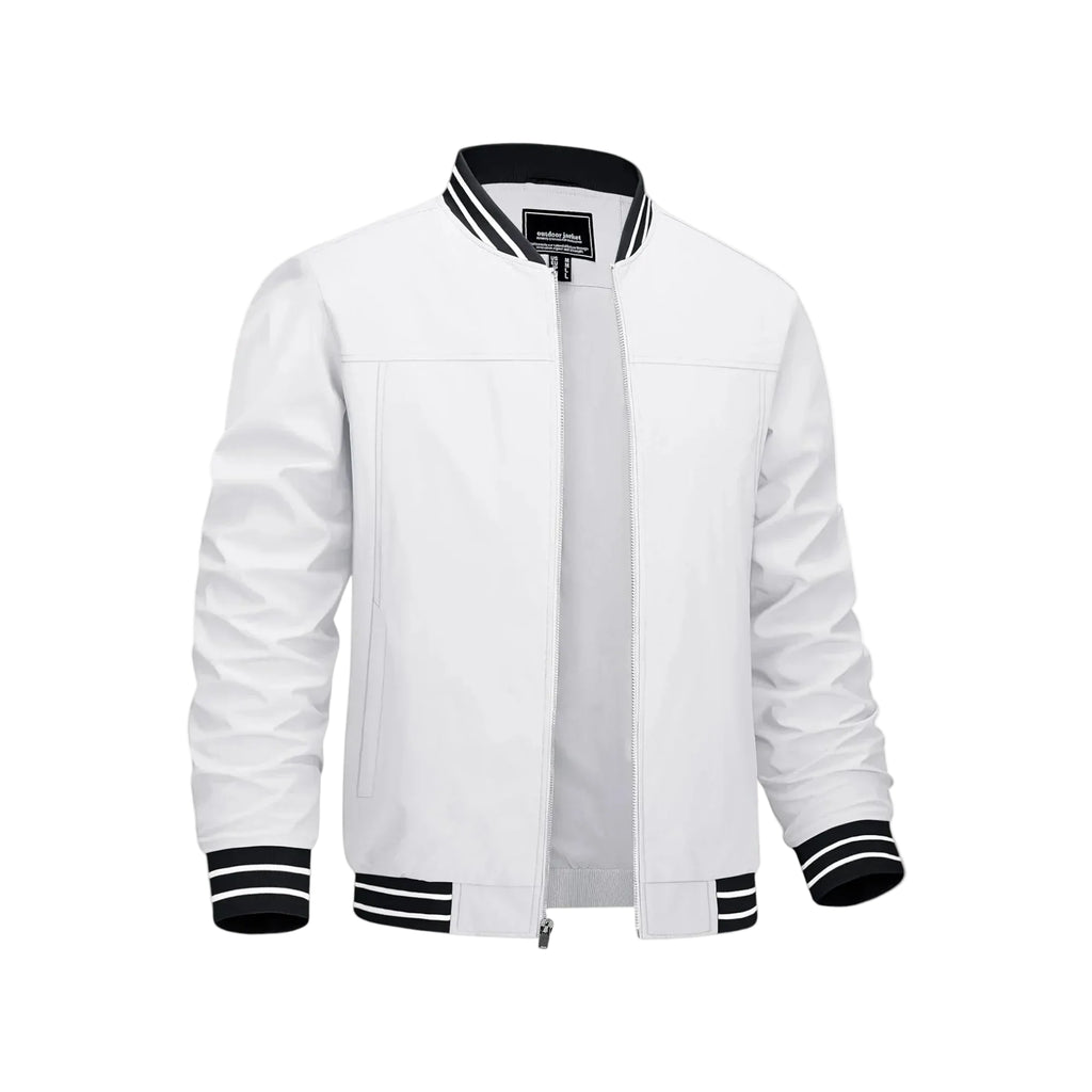Men's Lightweight Bomber Jacket - White