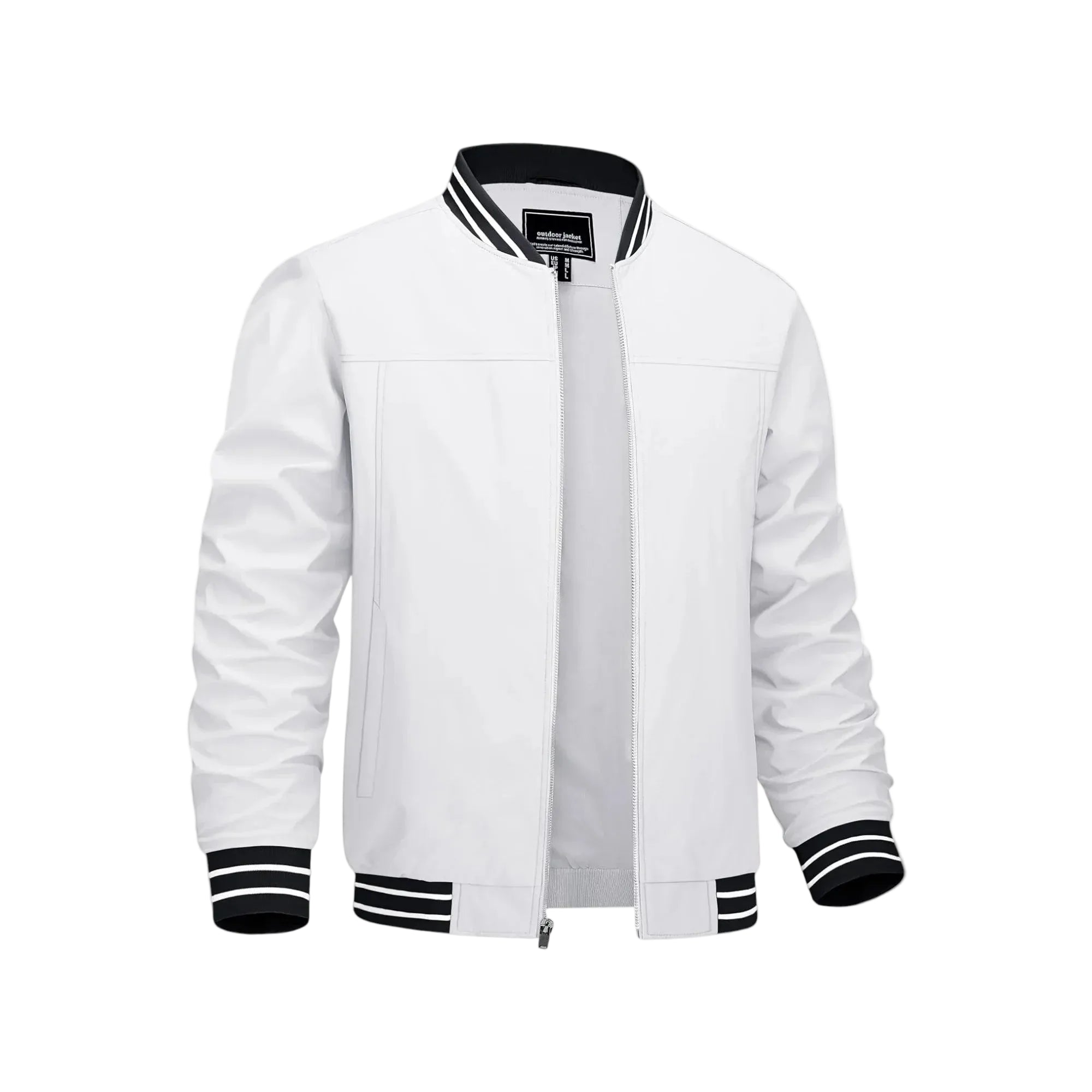 Men's Lightweight Bomber Jacket - White
