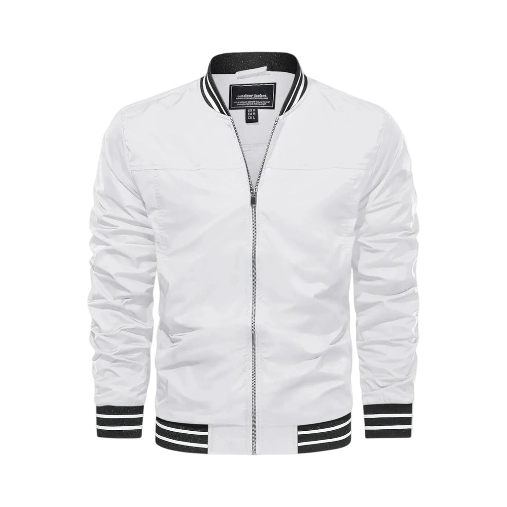 Men's Lightweight Bomber Jacket - White