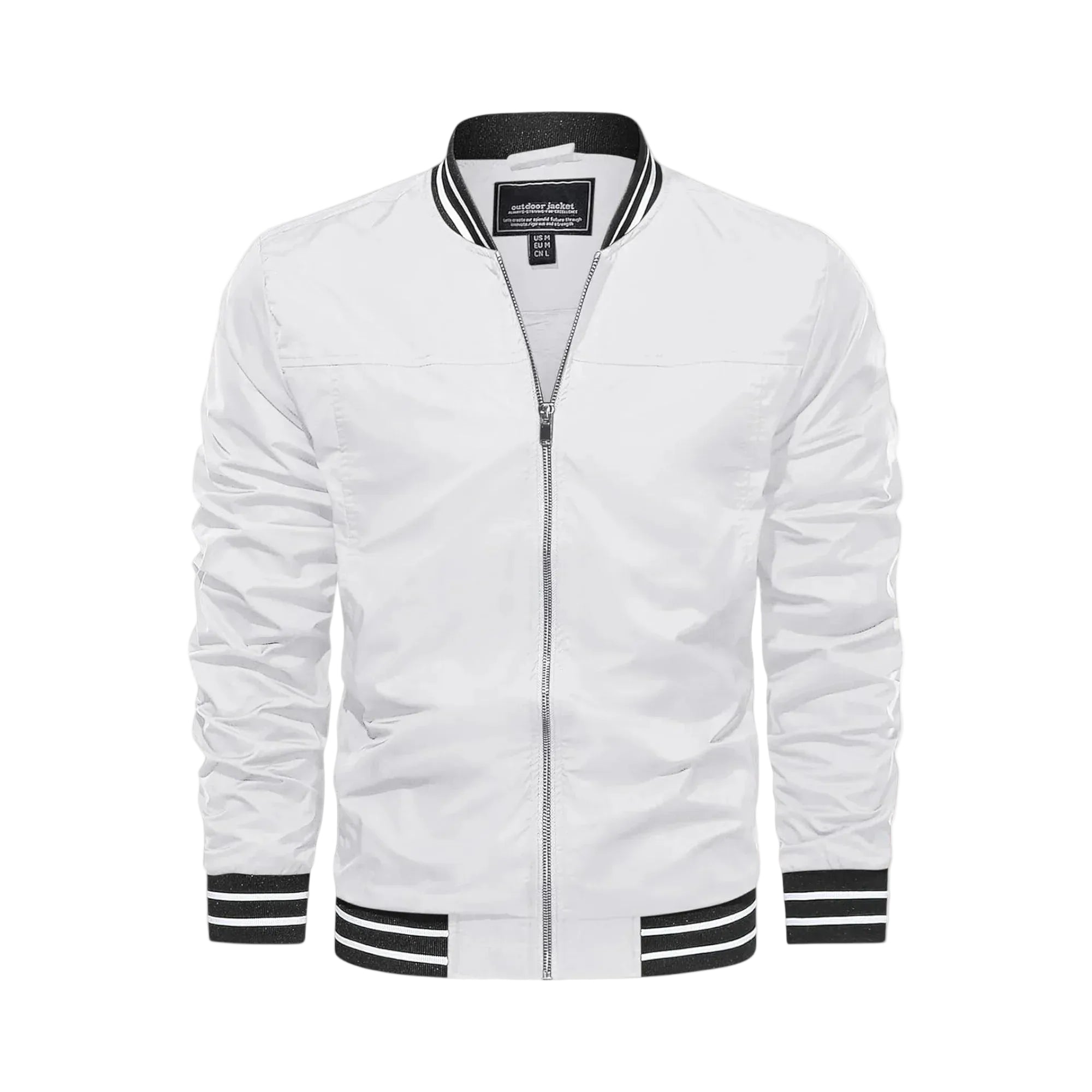 Men's Lightweight Bomber Jacket - White