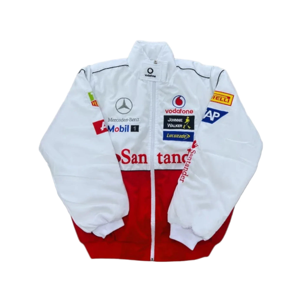 Mercedes White Racing Vintage Jacket