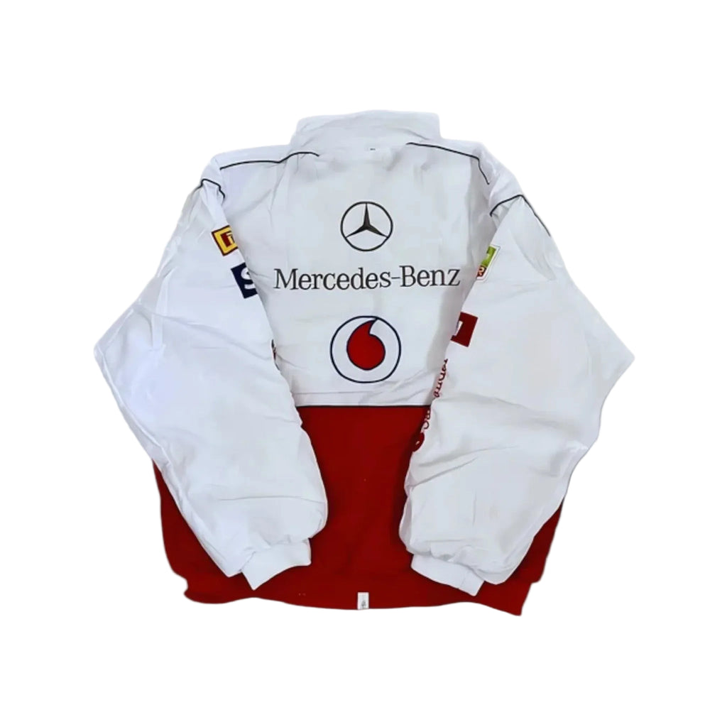 Mercedes White Racing Vintage Jacket